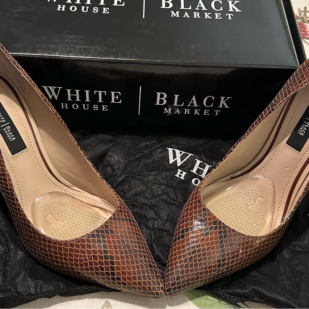 WHBM snakeskin leather heels size 8.5